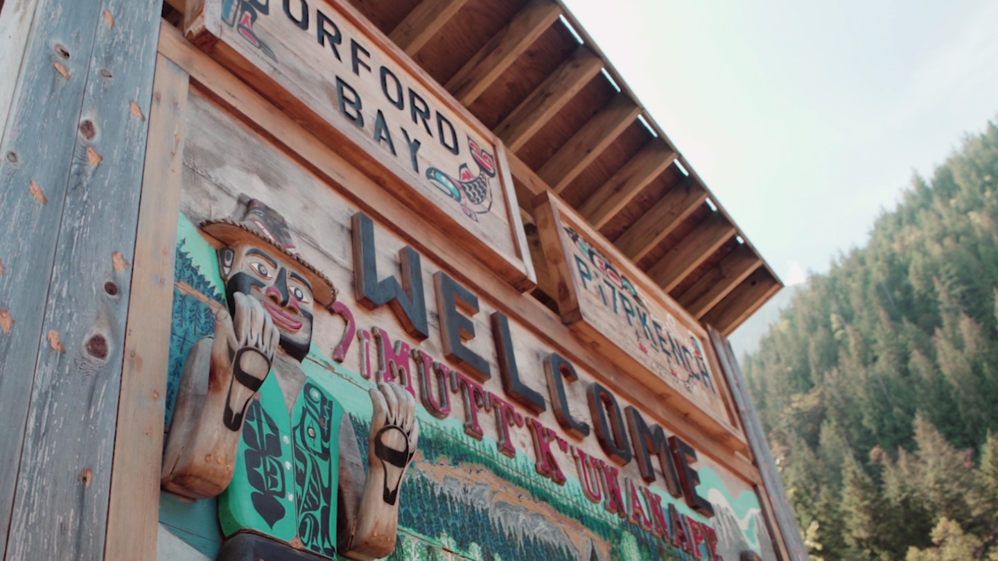 Welcome Orford Bay sign | Homalco Wildlife & Cultural Tours