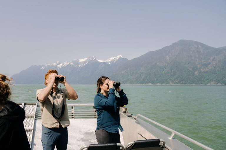 Viewing area on our state of the art tour boats | Homalco Wildlife & Cultural Tours | Campbell River